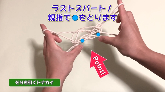 四季のあやとり（冬）・エクストラ【そりを引くトナカイ】ポイント⑤仕上げが最難関