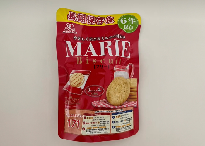 長期保存可能な子ども用オススメお菓子　森永製菓「長期保存食MARIE（マリー）」