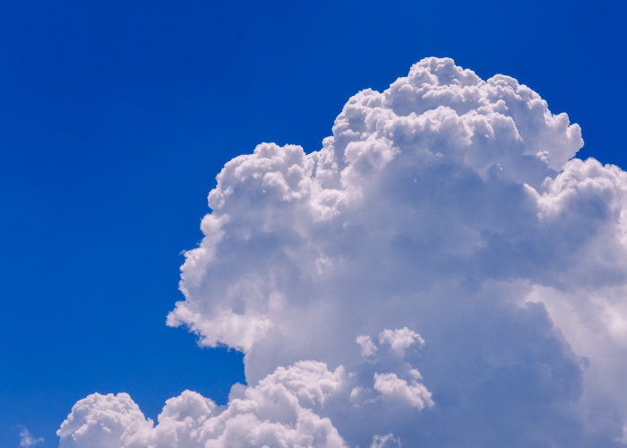 夏の空は雲を観察