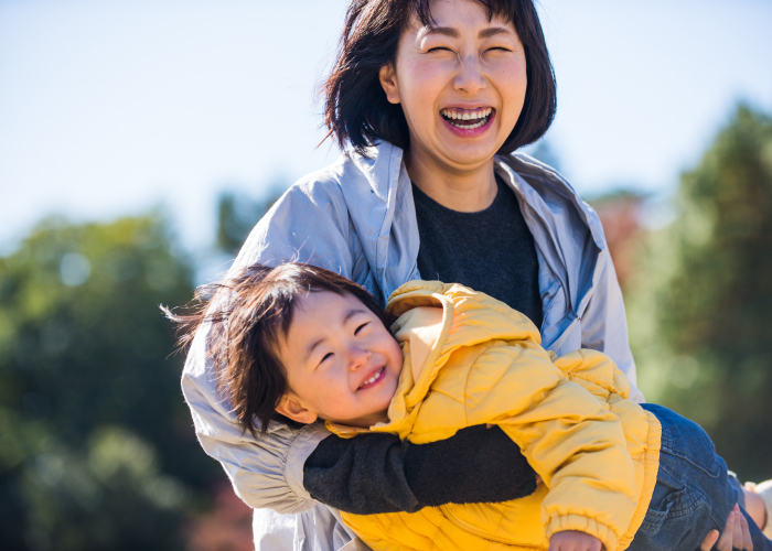 自然のなかでは親子のコミュニケーションも変化