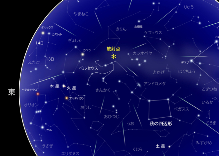 2024年8月13日午前3時の東京の夜空